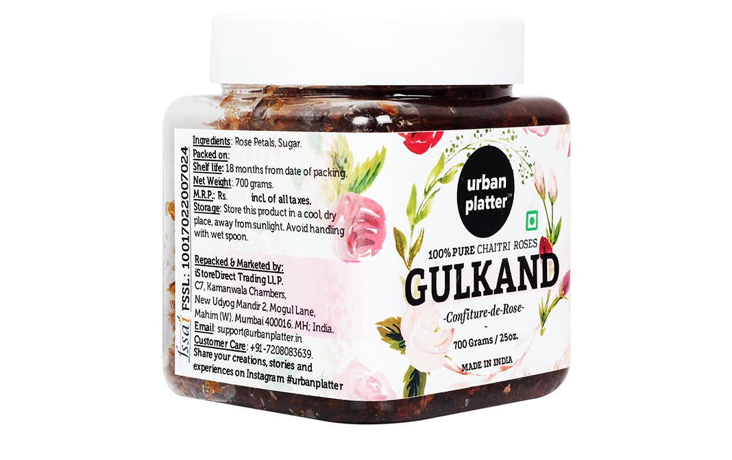 Urban Platter Gulkand (Pure Chaitri Roses)   Jar  700 grams